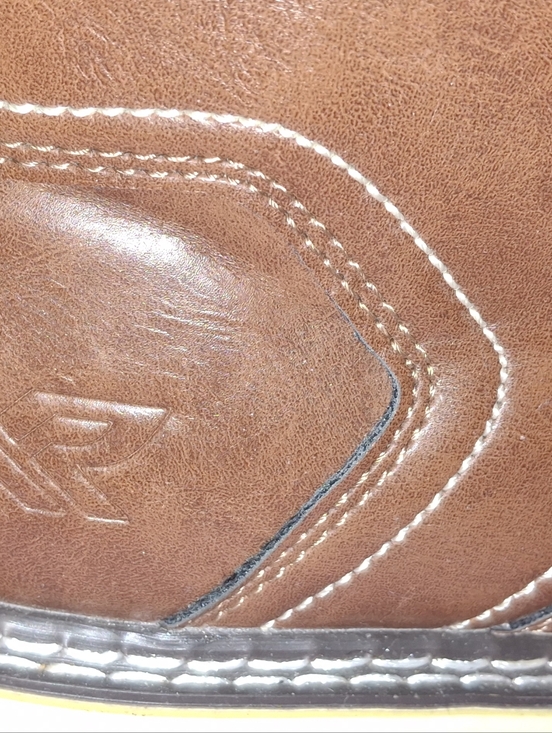 Men\'s Brown Lace-Up Work Boots with Cushioned Outsole main image 8